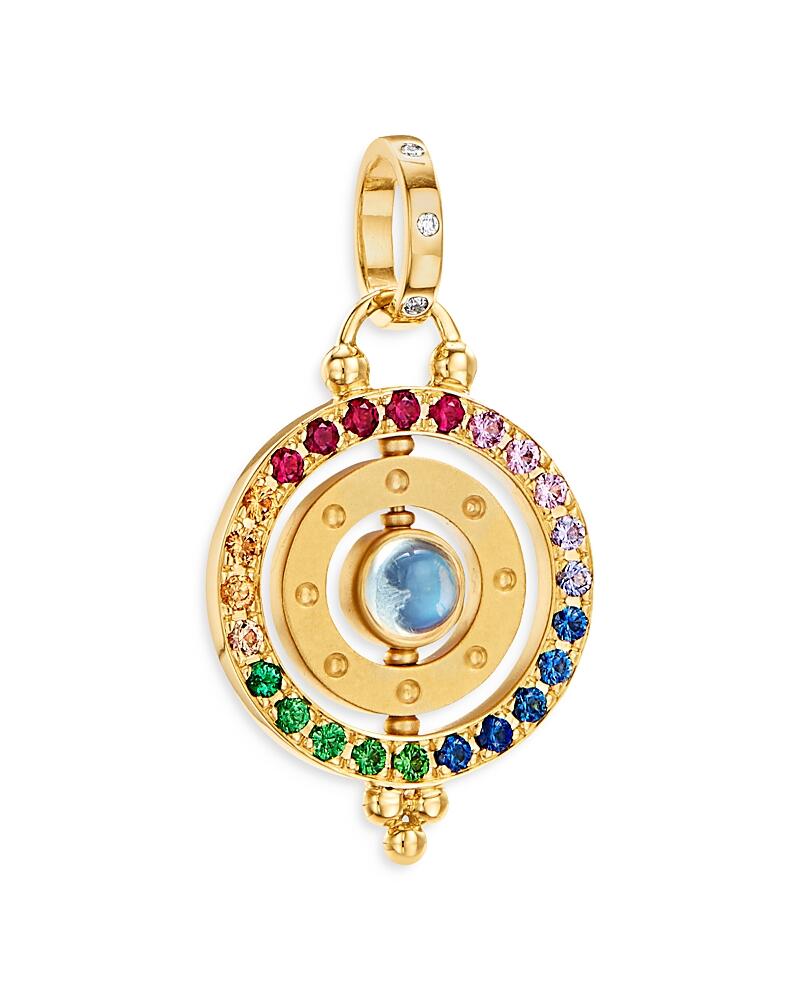 Temple St. Clair 18K Yellow Gold Celestial Multi Gemstone Orbital Pendant Cover