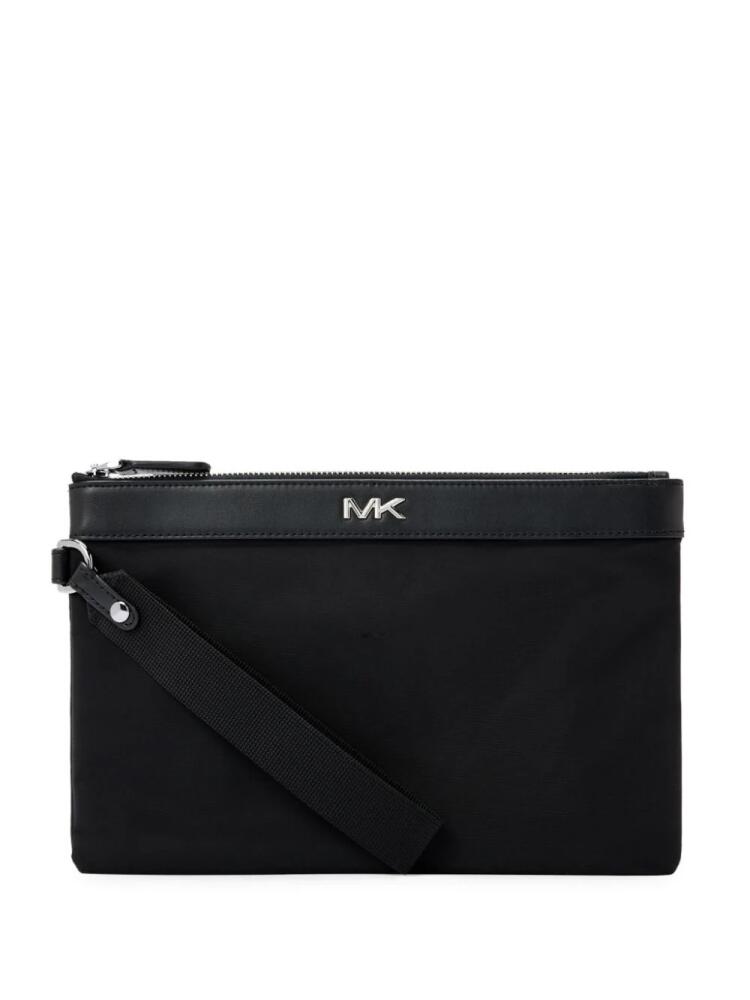 Michael Kors logo-plaque travel pouch - Black Cover