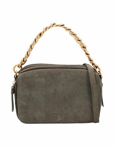 Les Visionnaires Emily Chain Cozy Leather Woman Handbag Military green Bovine leather Cover