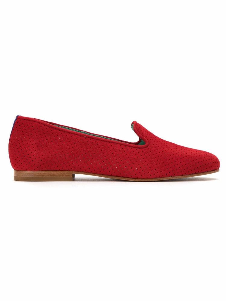 Blue Bird Shoes perforated suede loafers - Red Cover