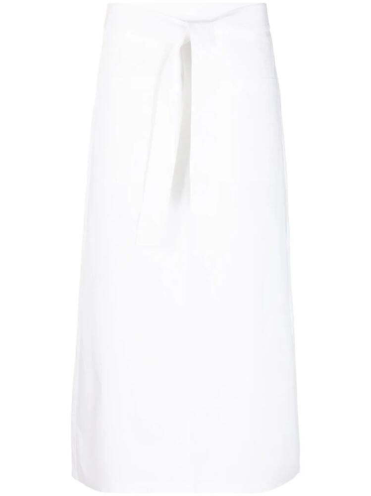 TOTEME tie-waist midi skirt - White Cover