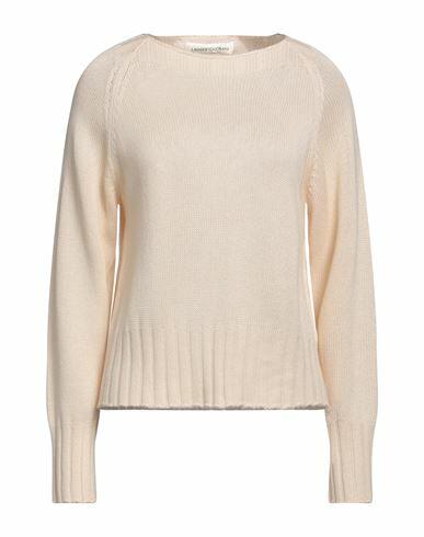 Lamberto Losani Woman Sweater Cream Silk, Cashmere Cover