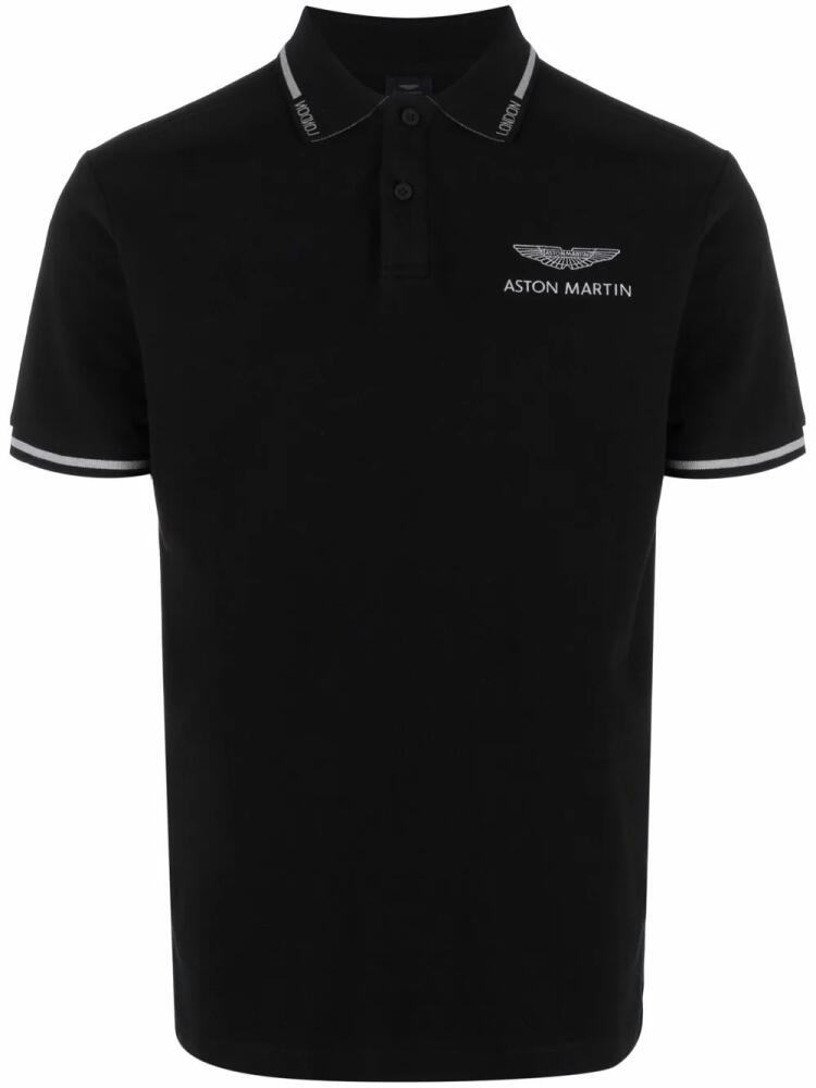 Hackett Aston Martin Racing tipped polo shirt - Black Cover