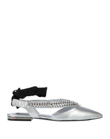 Roger Vivier Woman Ballet flats Silver Soft Leather, Textile fibers Cover