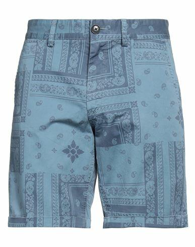 Sun 68 Man Shorts & Bermuda Shorts Slate blue Cotton, Elastane Cover