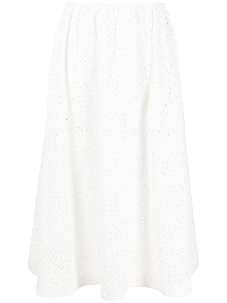 TOTEME broderie-anglaise midi skirt - White Cover