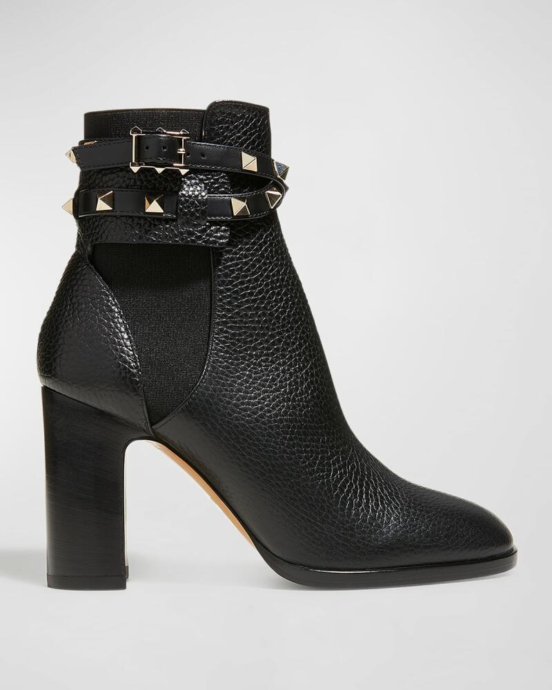 Valentino Garavani Rockstud Buckle-Wrap Ankle Booties Cover