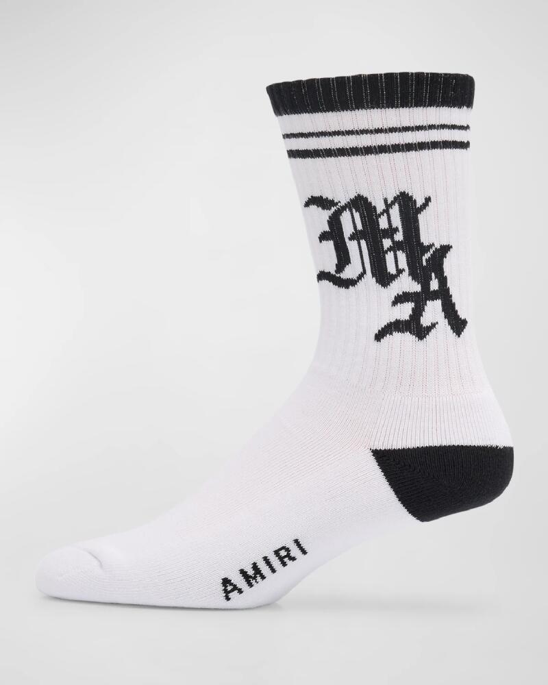 Amiri Men's MA Stripe Crew Socks Cover