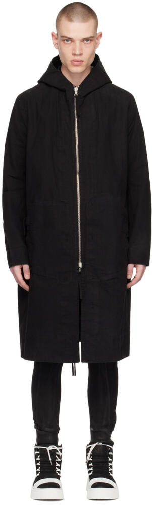 Boris Bidjan Saberi Black Reversible Object-Dyed Coat Cover