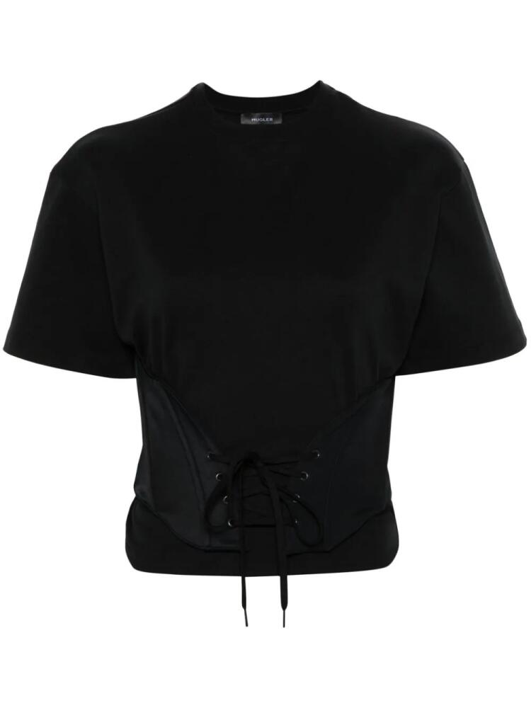 Mugler corset-style T-shirt - Black Cover