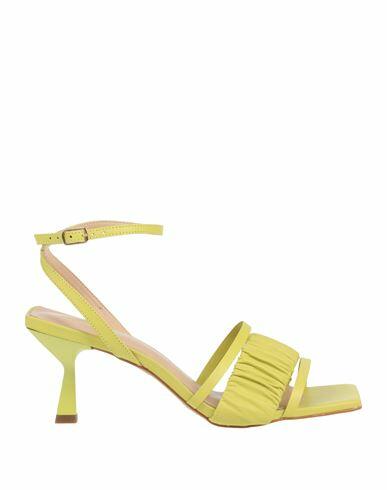 Miss Unique Woman Sandals Acid green Leather Cover