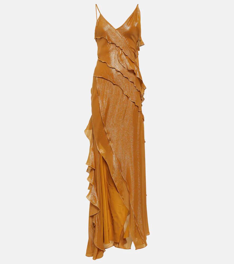 Victoria Beckham Ruffled lamé gown Cover