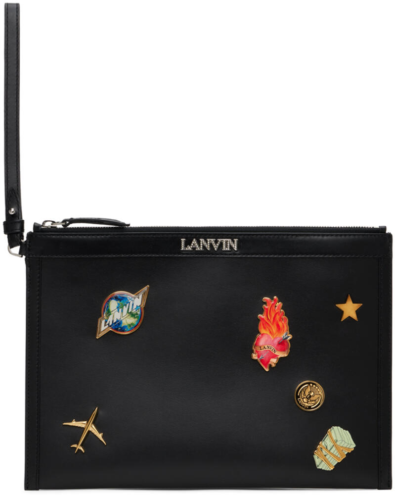 Lanvin Black Future Edition Leather Clutch Cover