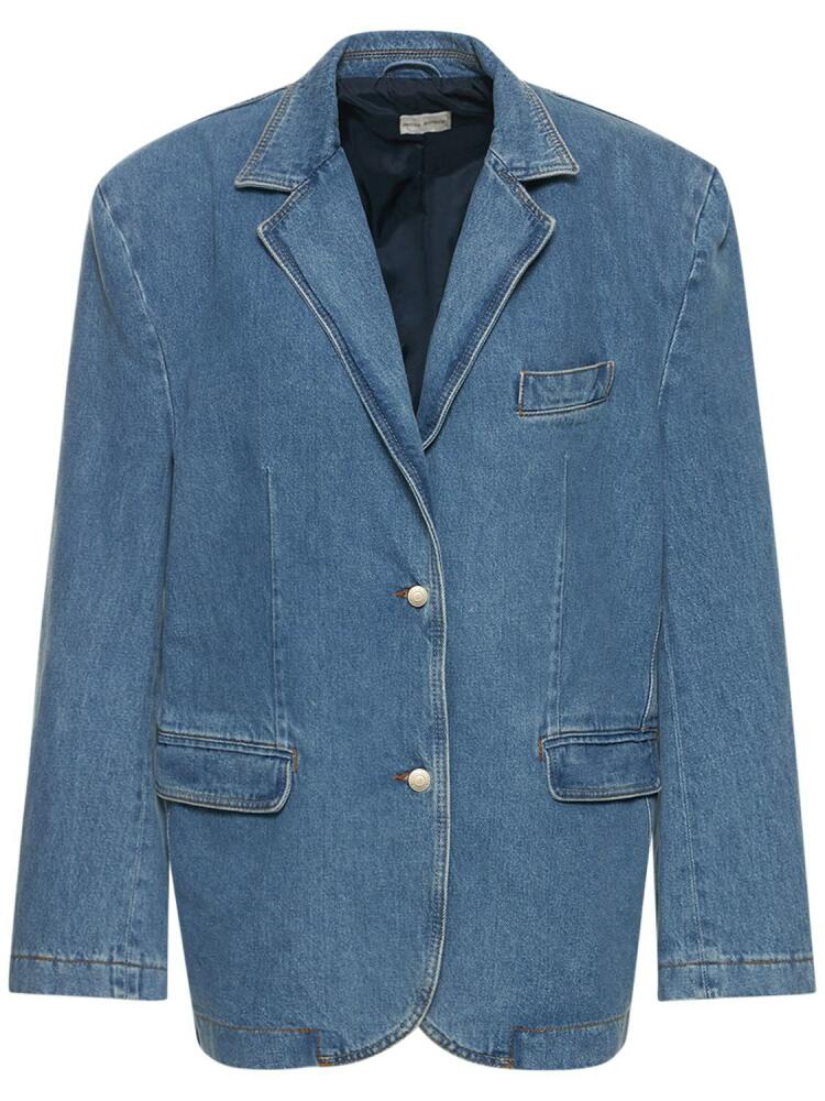 MAGDA BUTRYM Denim Oversized Single Breasted Blazer Cover