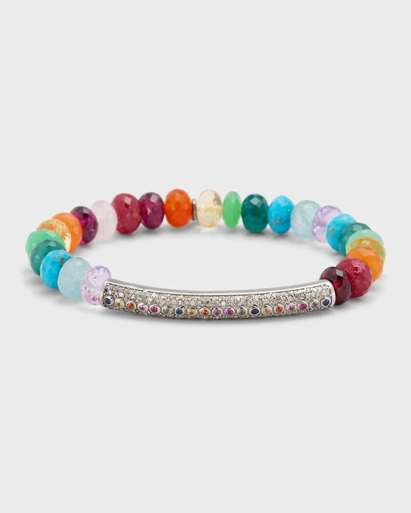 Sheryl Lowe 8mm Chakra Multicolor Bead Bracelet Cover