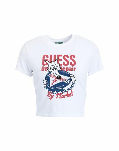 Guess Originals X Market. Woman T-shirt White Organic cotton, Elastane Cover