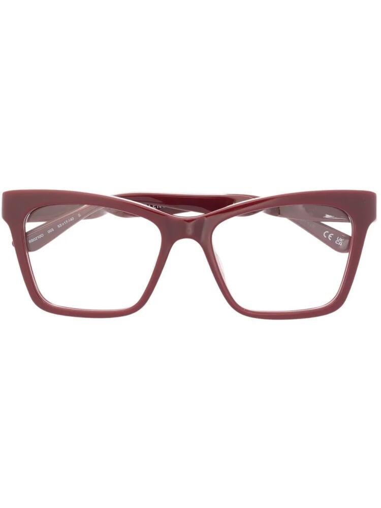 Balenciaga Eyewear logo square-frame glasses - Red Cover