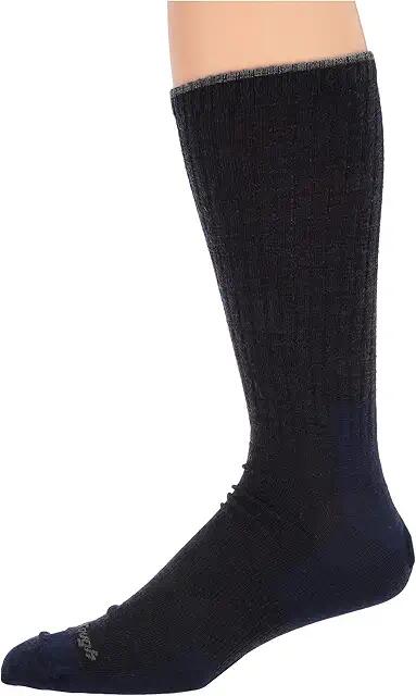 Darn Tough Vermont The Standard Mid Calf Light Socks (Navy) Men's Crew Cut Socks Shoes Cover