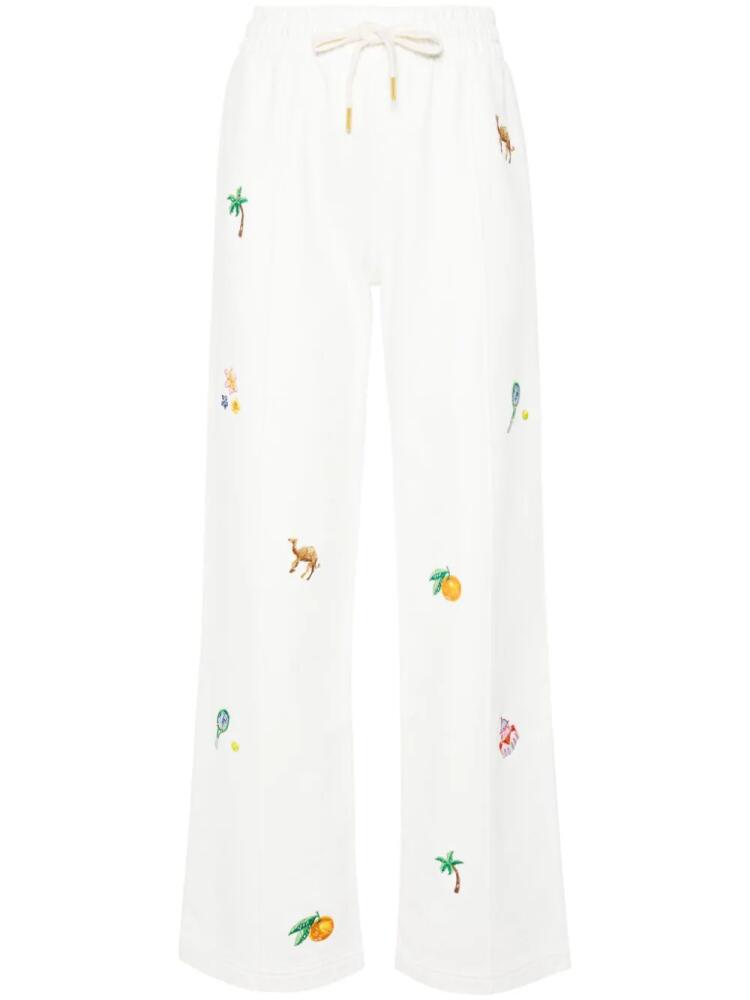 Casablanca Elements En Crayon track pants - White Cover