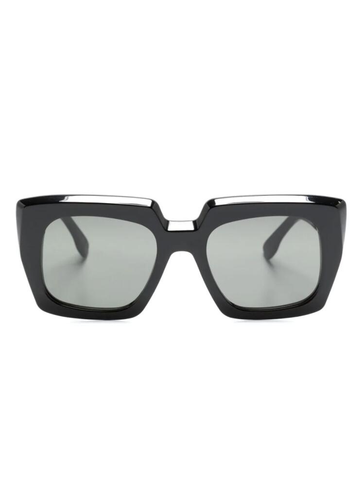 Retrosuperfuture logo-print square-frame sunglasses - Black Cover