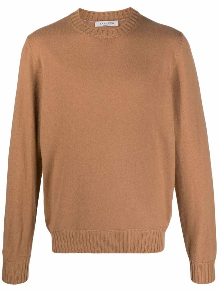 Fileria crew-neck cashmere jumper - Brown Cover