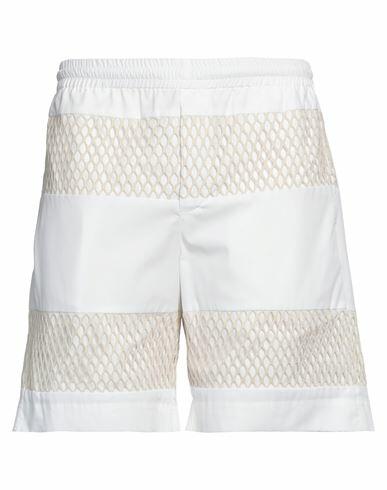 Msgm Man Shorts & Bermuda Shorts White Organic cotton Cover