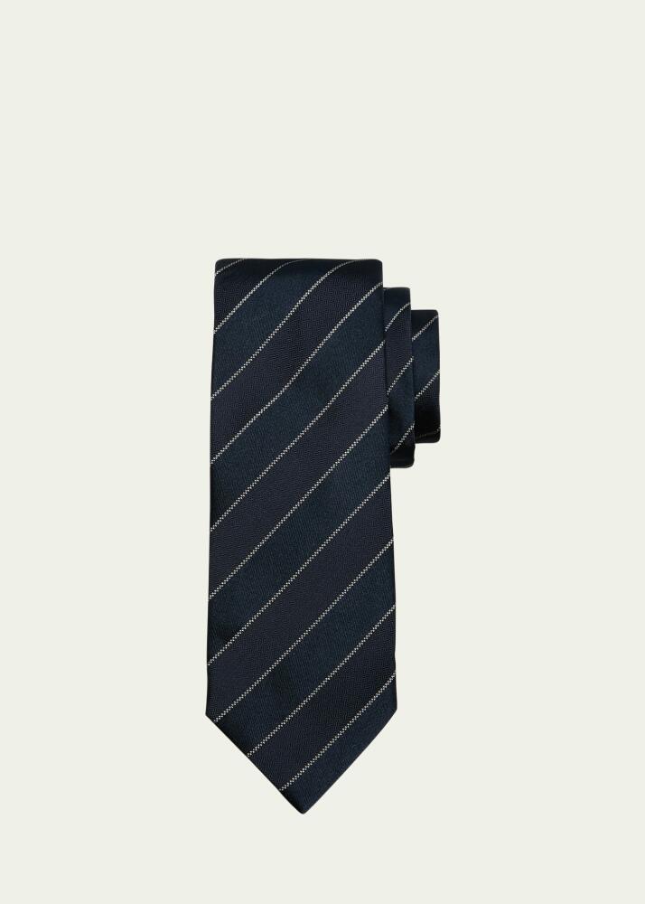 Brunello Cucinelli Men's Regimental Stripe Tie Cover