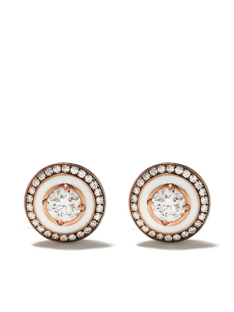 Selim Mouzannar 18kt rose gold diamond Mina earrings - Pink Cover