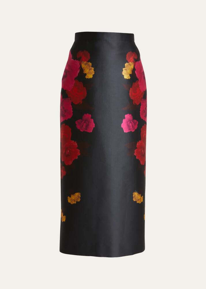 Erdem Long Floral Pencil Skirt Cover