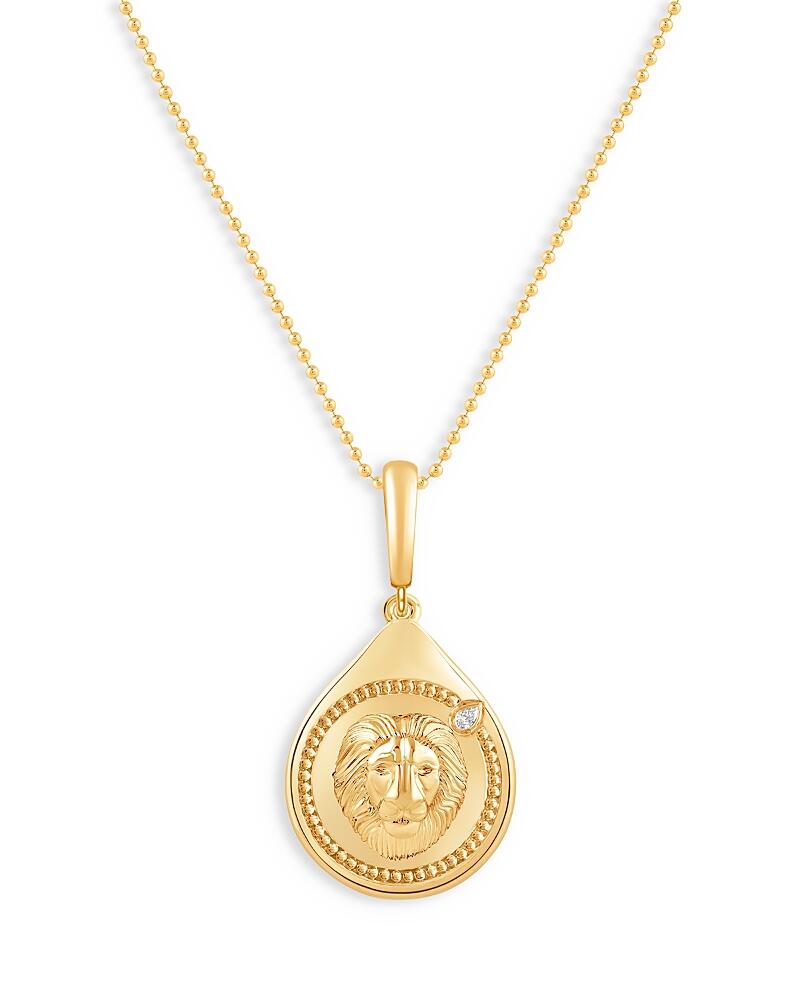 Harakh Diamond Accent Lion Pendant Necklace in 18K Yellow Gold, 0.02 ct. t. w., 18 Cover