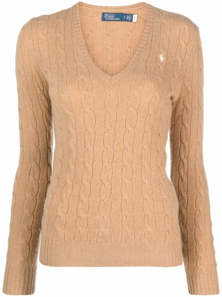 Polo Ralph Lauren Polo Pony cable-knit jumper - Brown Cover