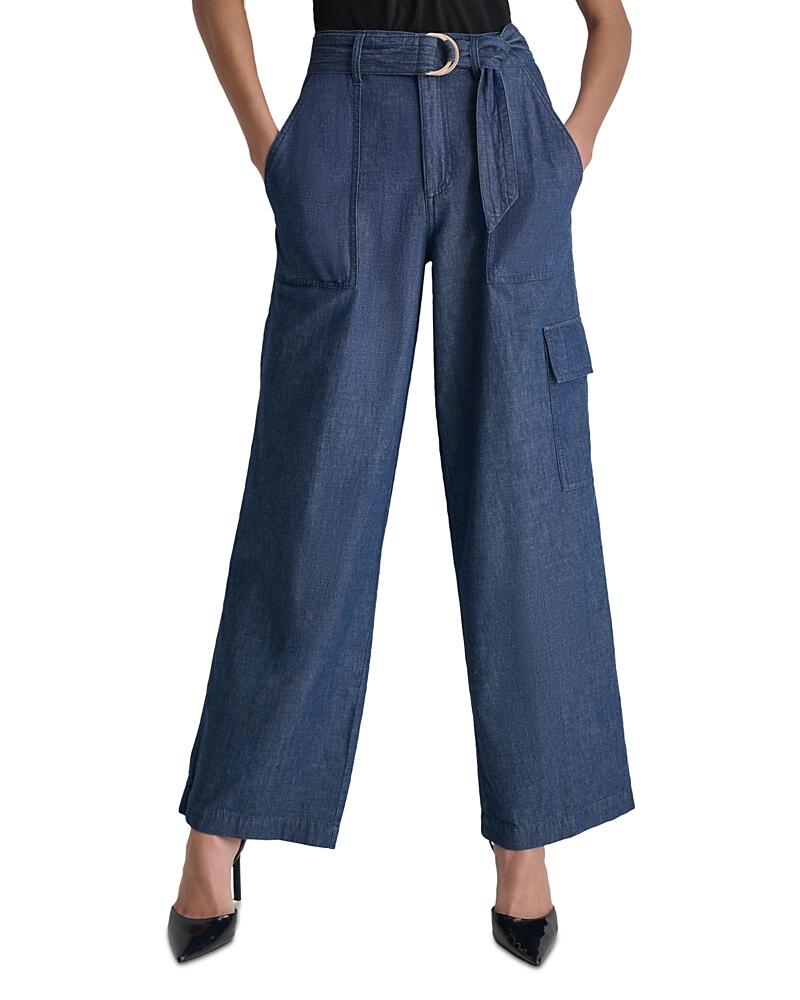 Dkny Belted Denim Cargo Pants Cover