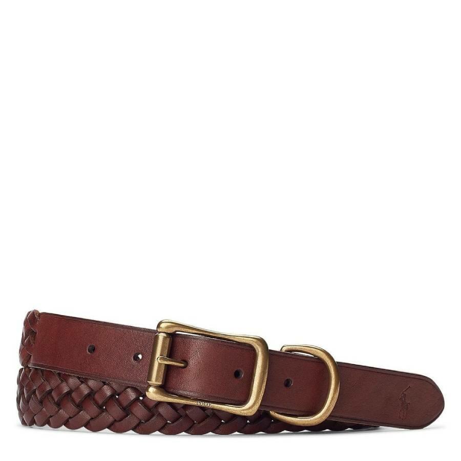 Polo Ralph Lauren Braided Leather Adjustable Belt Cover