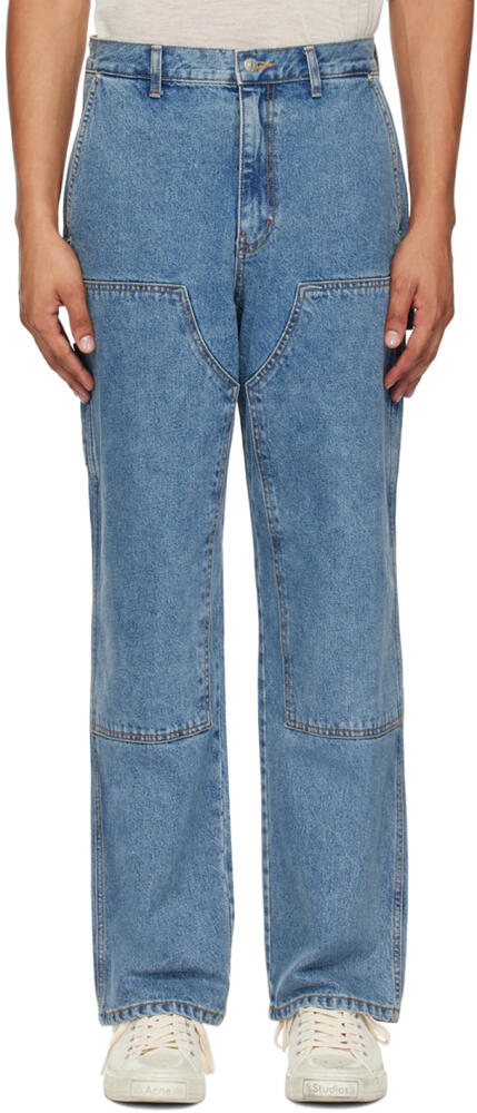 Dunst Blue Patched Carpenter Jeans Cover