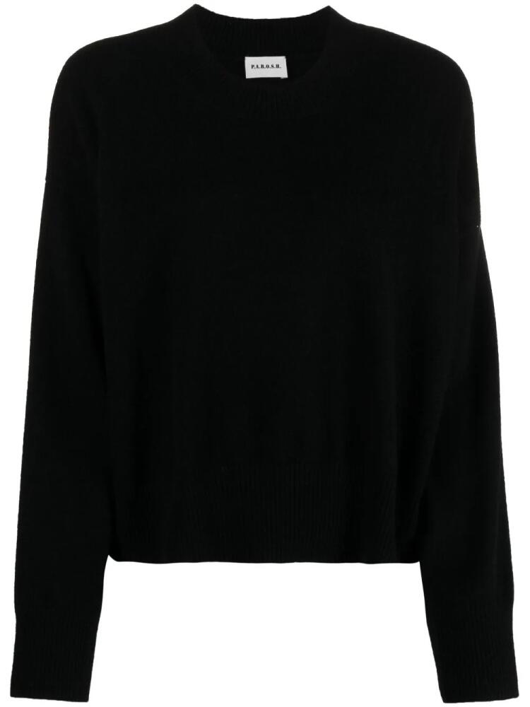 P.A.R.O.S.H. crew-neck cashmere jumper - Black Cover