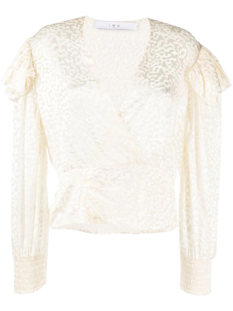 IRO leopard-print satin blouse - White Cover