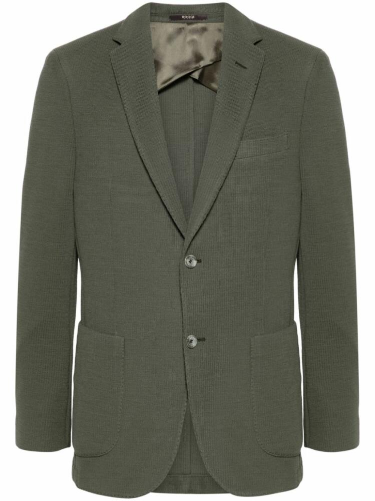 Boggi Milano notched lapels blazer - Green Cover