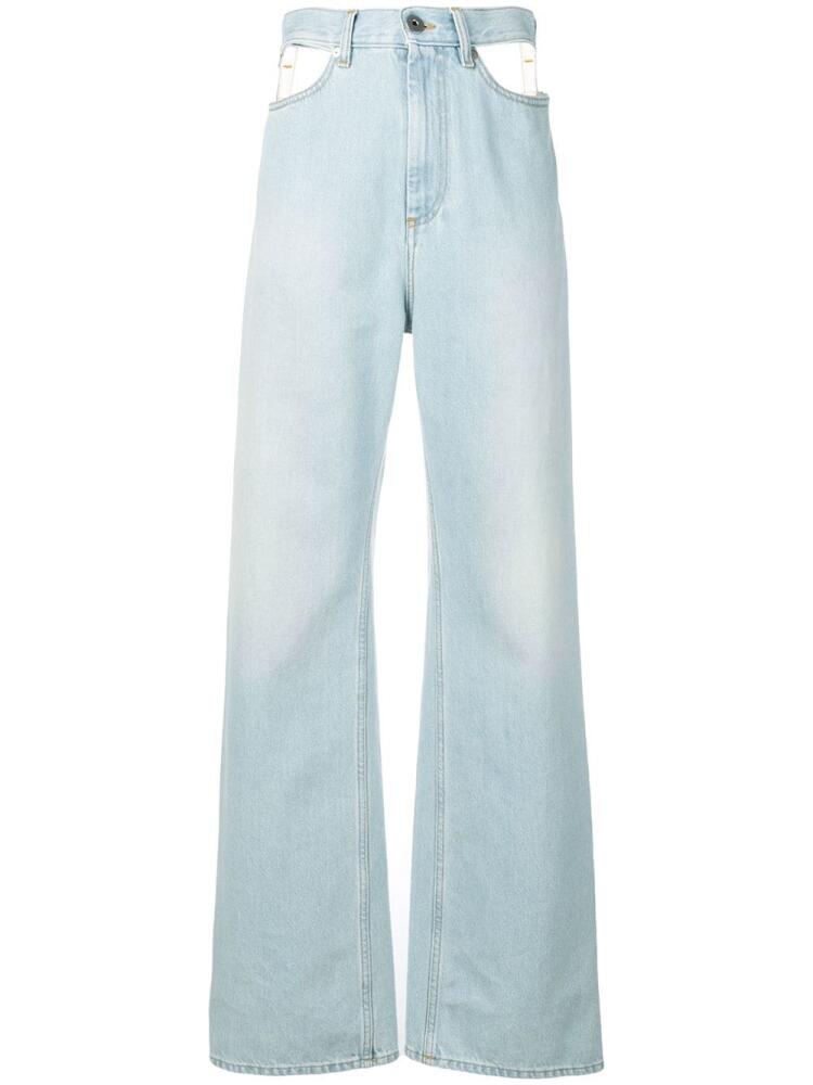 Maison Margiela Décortiqué wide-leg jeans - Blue Cover