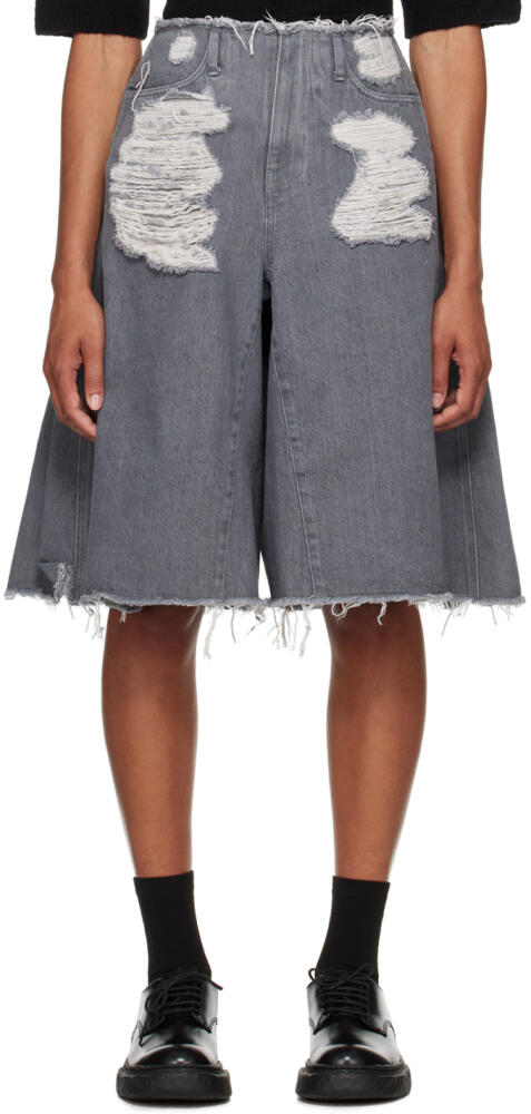 ADER error Gray Distressed Shorts Cover