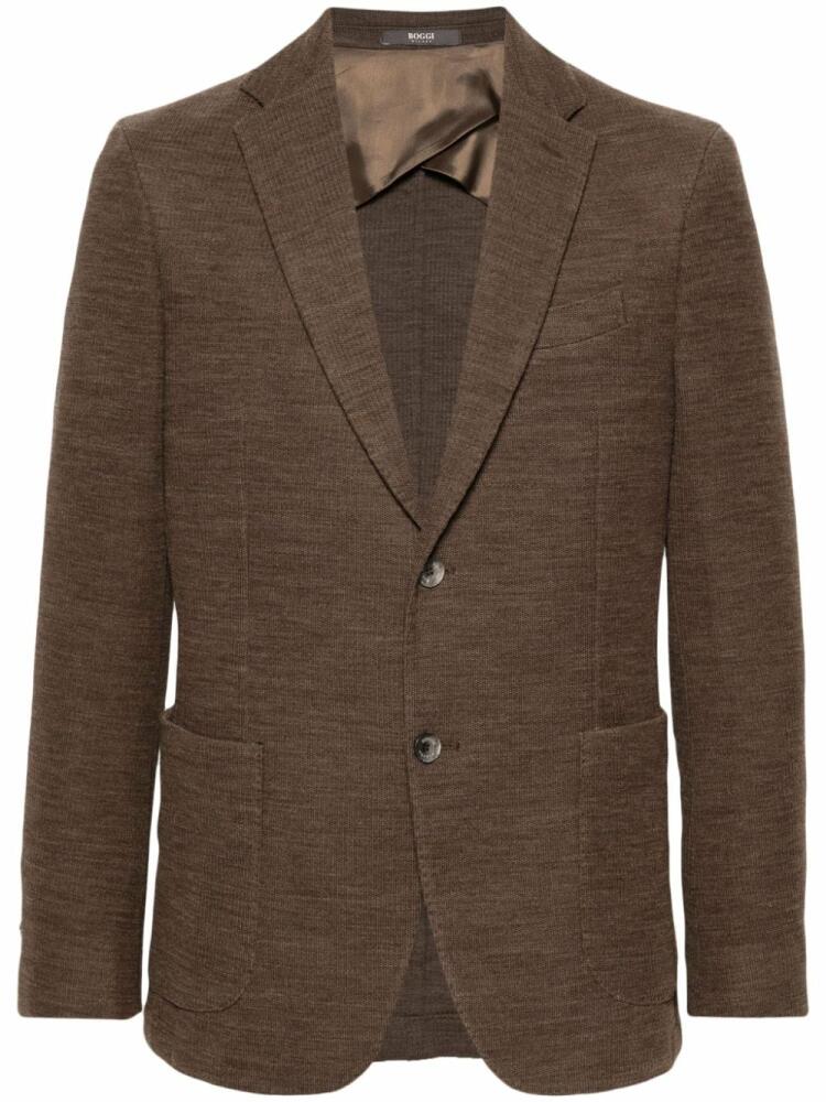 Boggi Milano skinny notched lapels blazer - Brown Cover