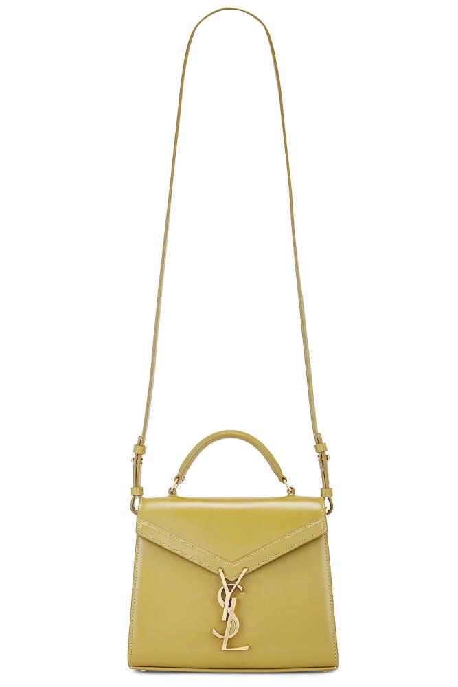 Saint Laurent Mini Cassandra Top Handle Bag in Olive Cover