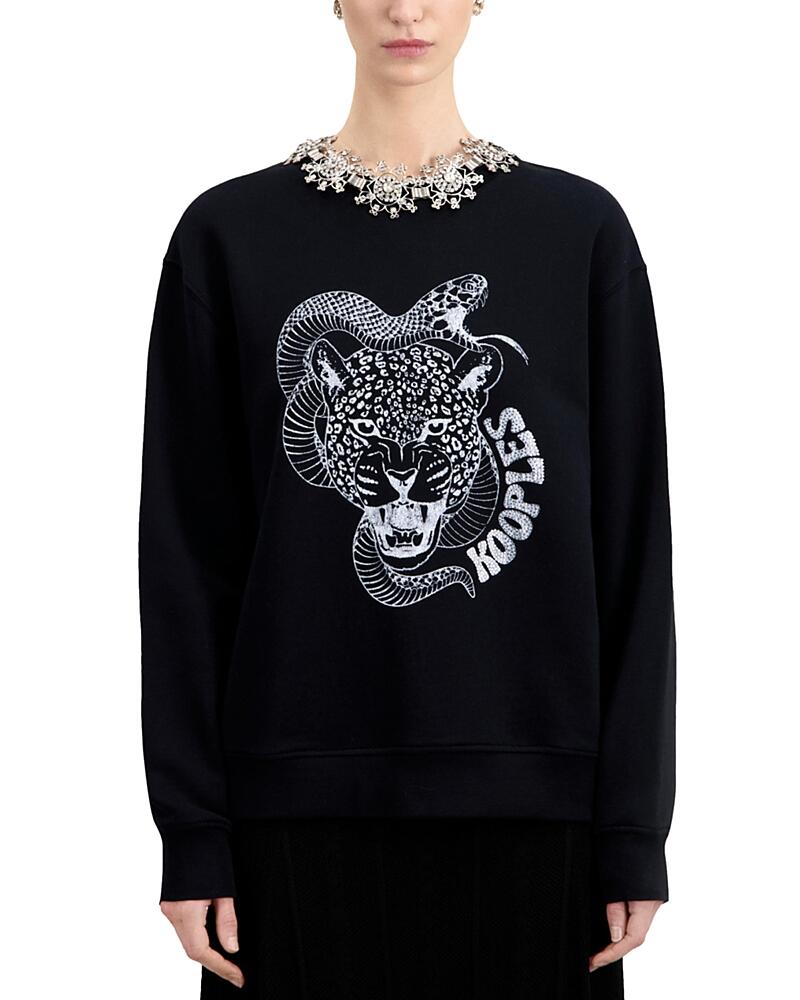 The Kooples Embellished Graphic Sweatshirt Cover