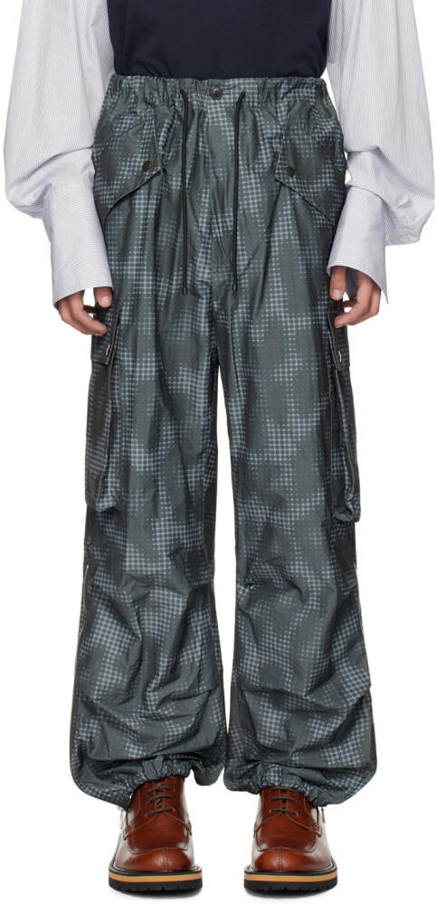 Dries Van Noten Gray Printed Cargo Pants Cover