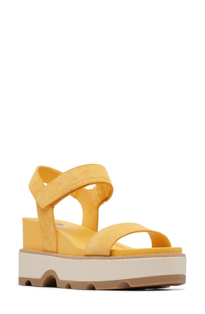 SOREL Joanie IV Y Strap Wedge Sandal in Yellow Ray/Honey White Cover