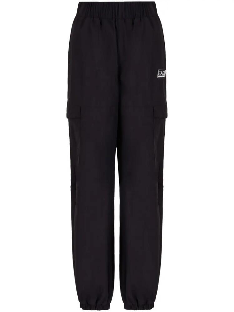 Ea7 Emporio Armani logo-print track pants - Black Cover