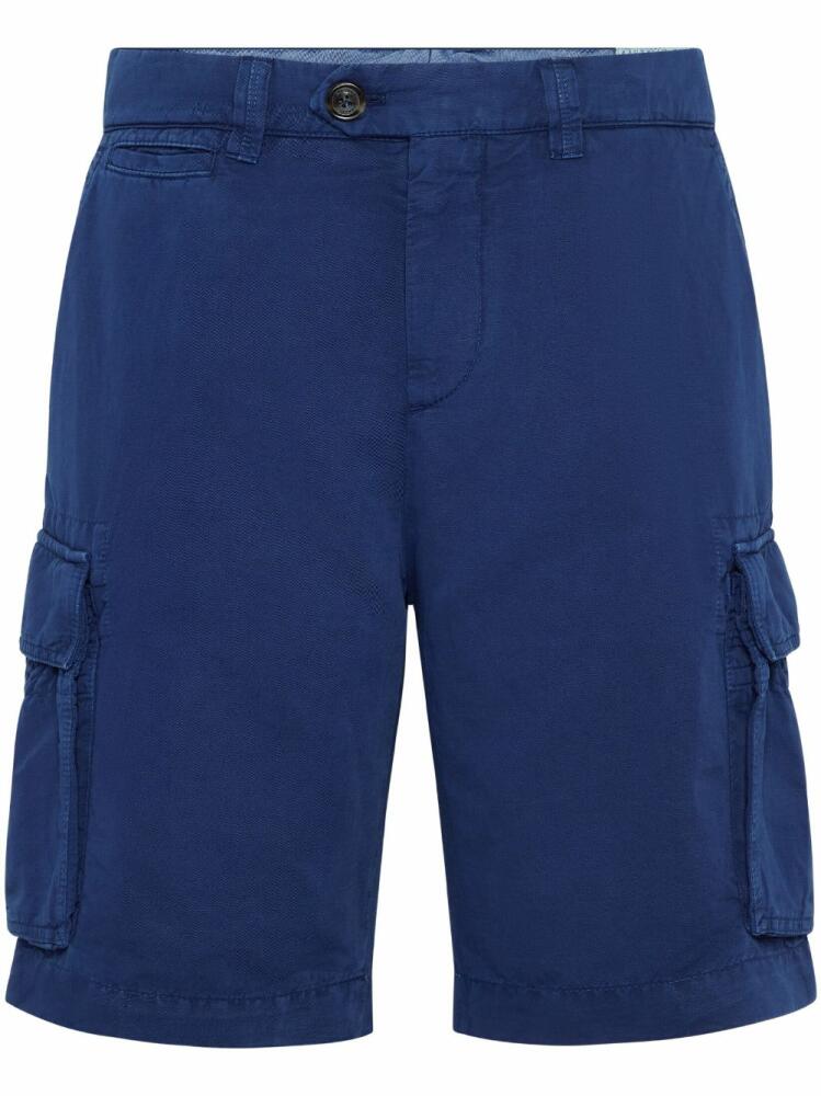 Brunello Cucinelli mid-rise cargo shorts - Blue Cover