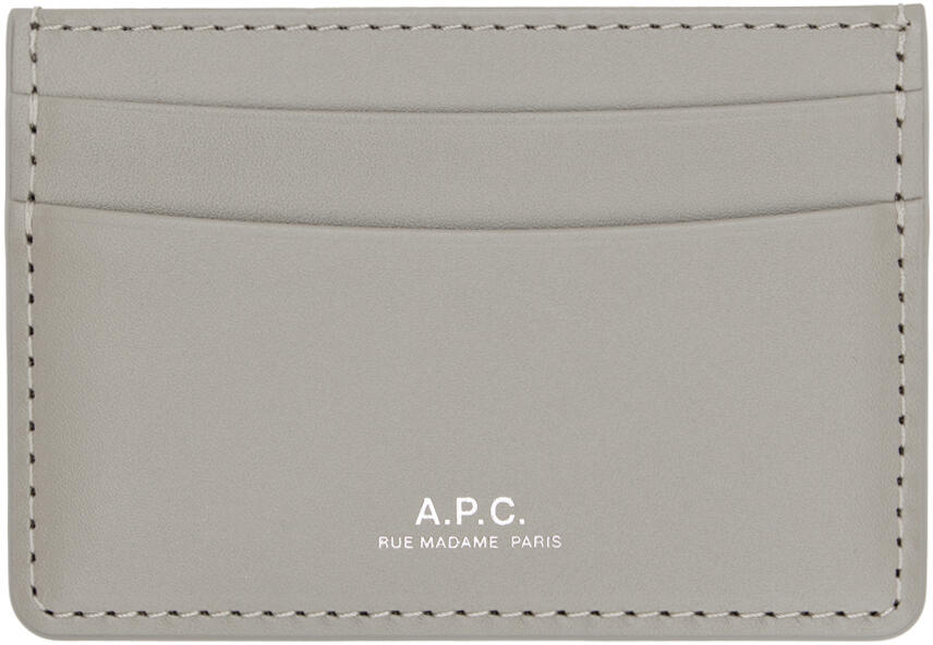 A.P.C. Taupe André Card Holder Cover