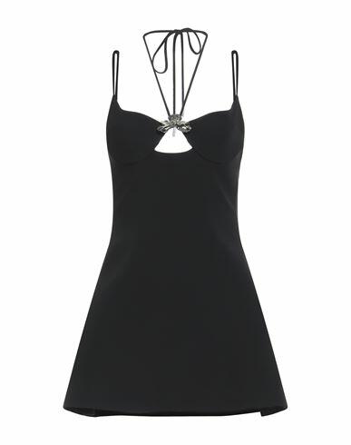 David Koma Woman Mini dress Black Acetate, Viscose, Elastane Cover