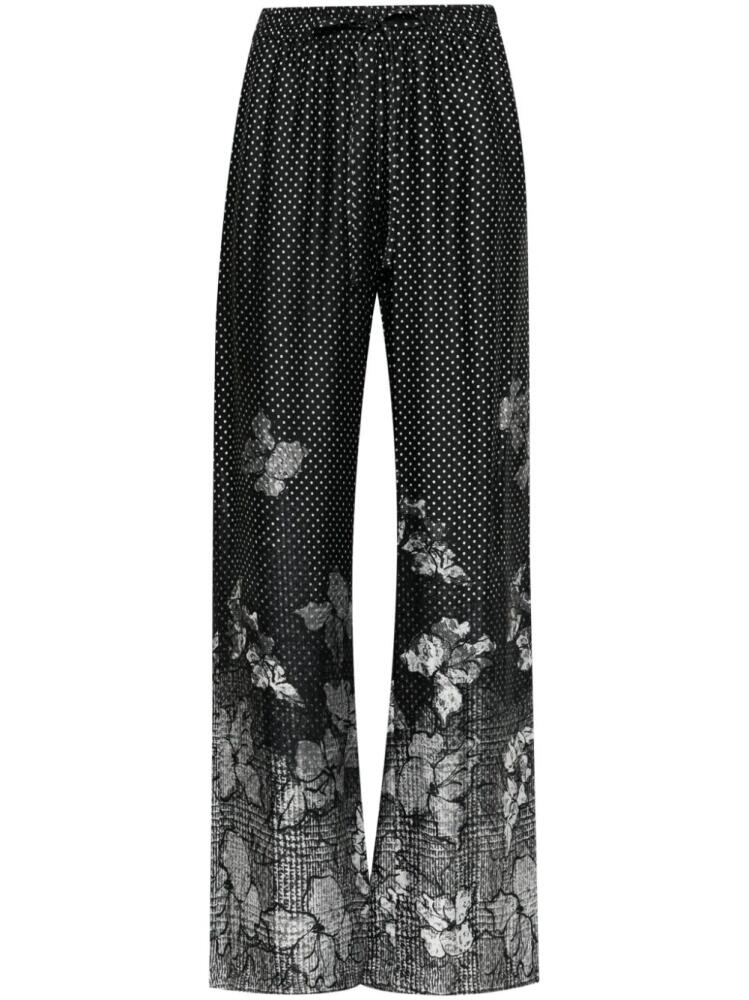 ERMANNO FIRENZE polka dot-print trousers - Black Cover