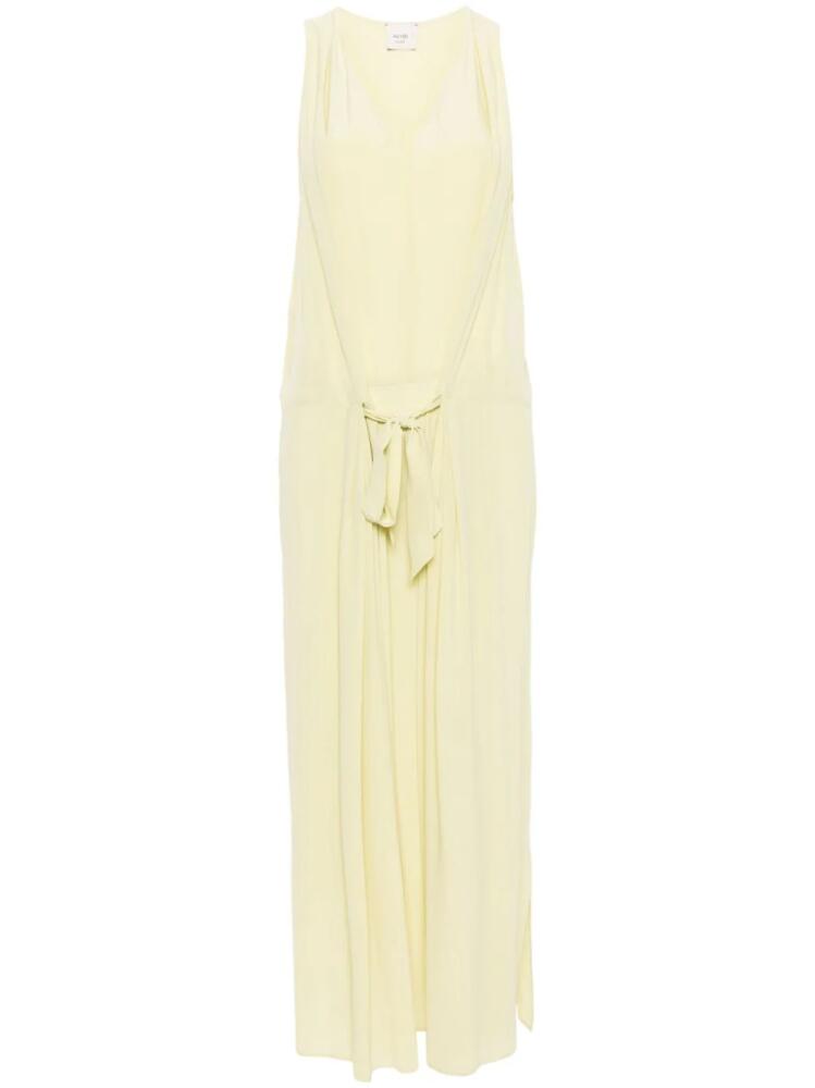 Alysi silk maxi dress - Yellow Cover